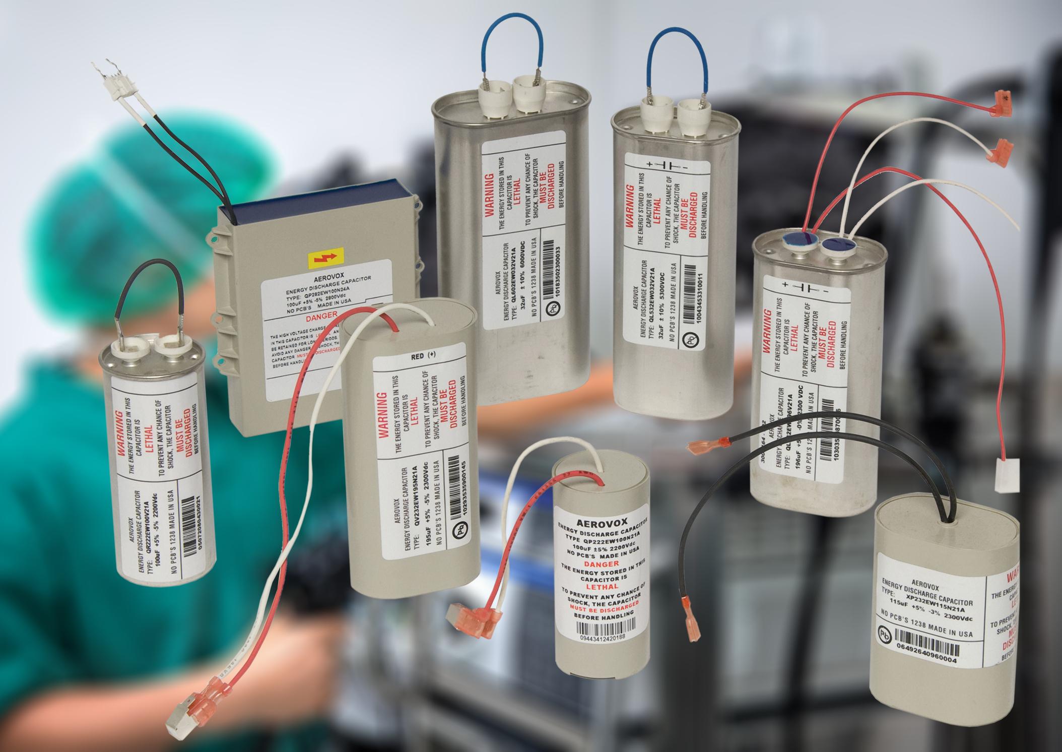 Defibrillator Capacitors Offer High-Energy Density